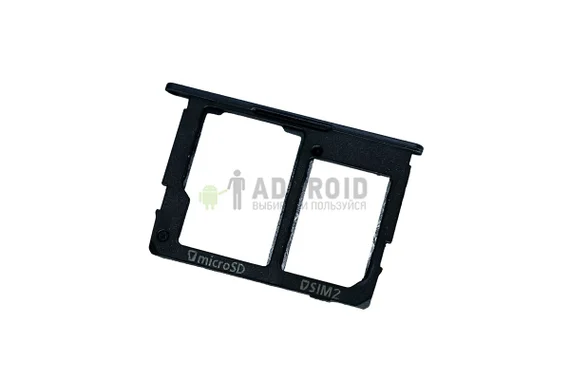 Sim лоток(Sim 2)+MicroSD для Samsung J6 2018 (SM-J600F) black