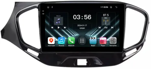 Магнитола для Lada Vesta 2015-2022, Vesta Cross (без штатной КЗВ) - FarCar S280 монитор 9.5" IPS на Android 13, CarPlay