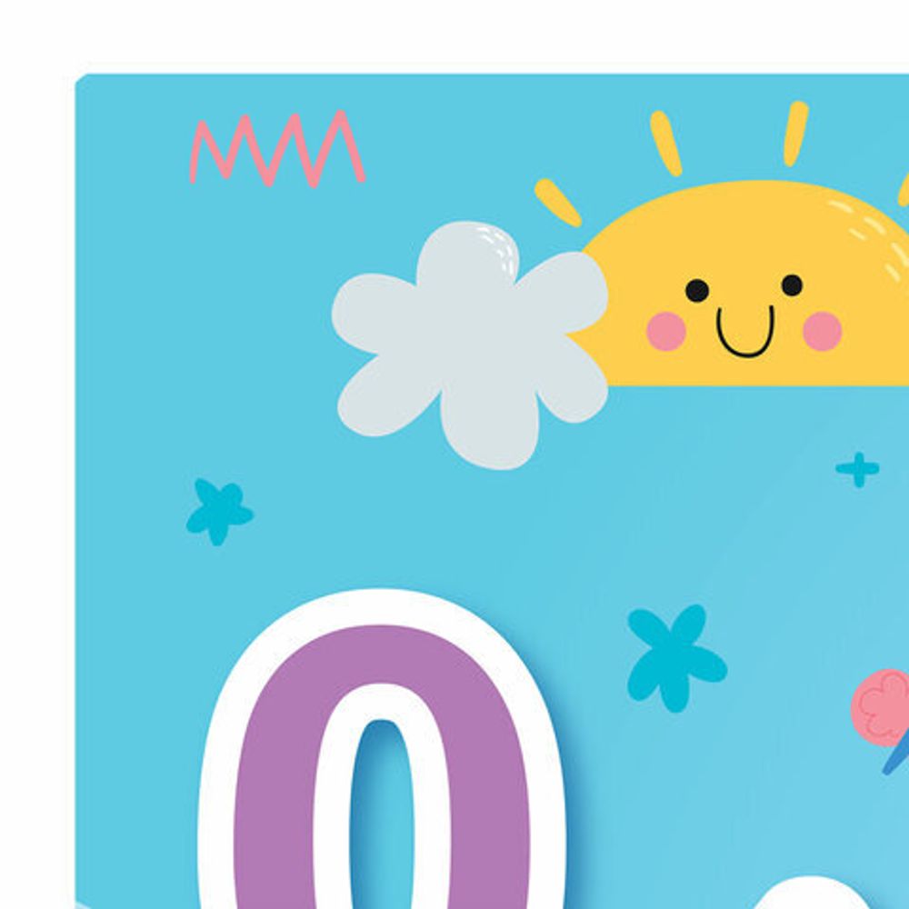 Настольное покрытие BRAUBERG KIDS для труда и творческих занятий, ПВХ, "Numbers", 50х35 см, 272361