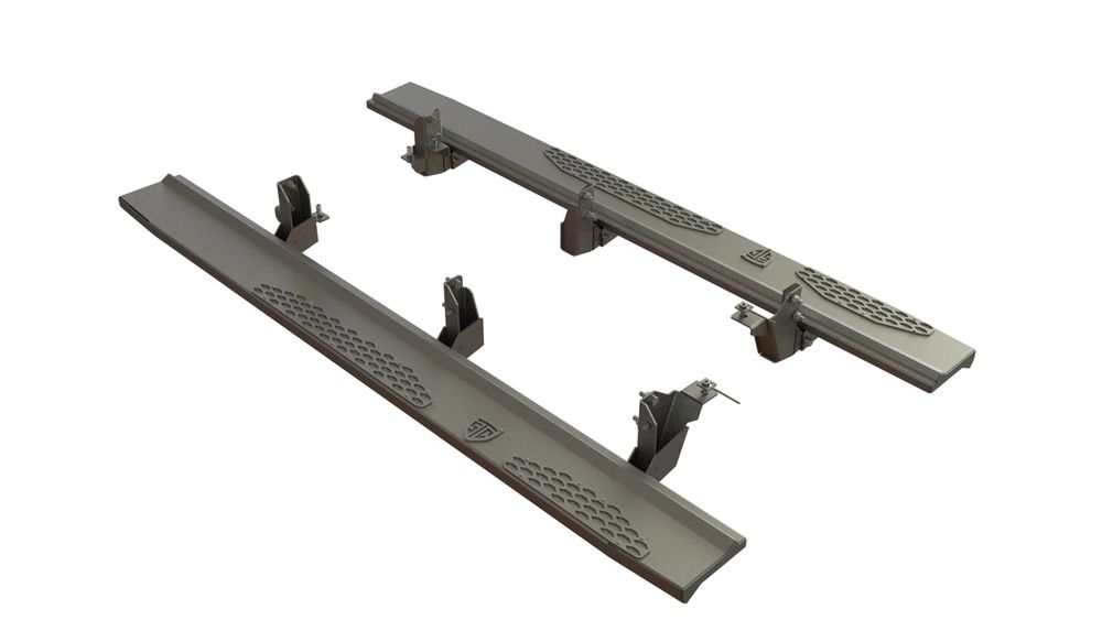 Пороги силовые Mitsubishi Pajero 2006+ цельная ступень Пороги силовые Mitsubishi Pajero 2006+ цельная ступень