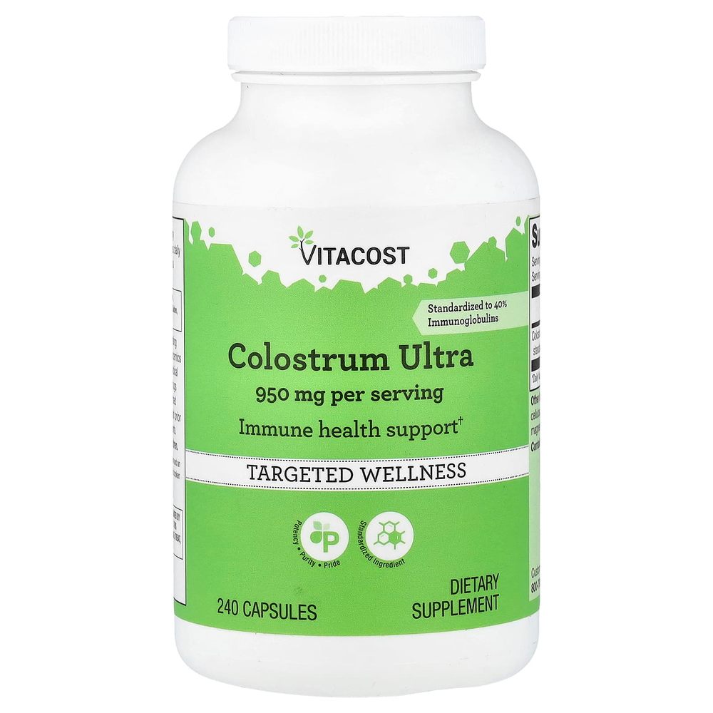 Vitacost, Colostrum Ultra, молозиво, 240 капсул (475 мг в 1 капсуле)