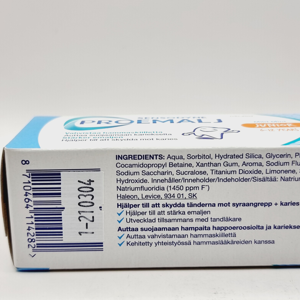 Sensodyne детская зубная паста Proemalj/Pronamel 6-12 лет 50 мл (из Финляндии)