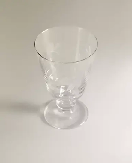 ZARA HOME БОКАЛ ДЛЯ ВИНА С РИСУНКОМ, БЕЛЫЙ
