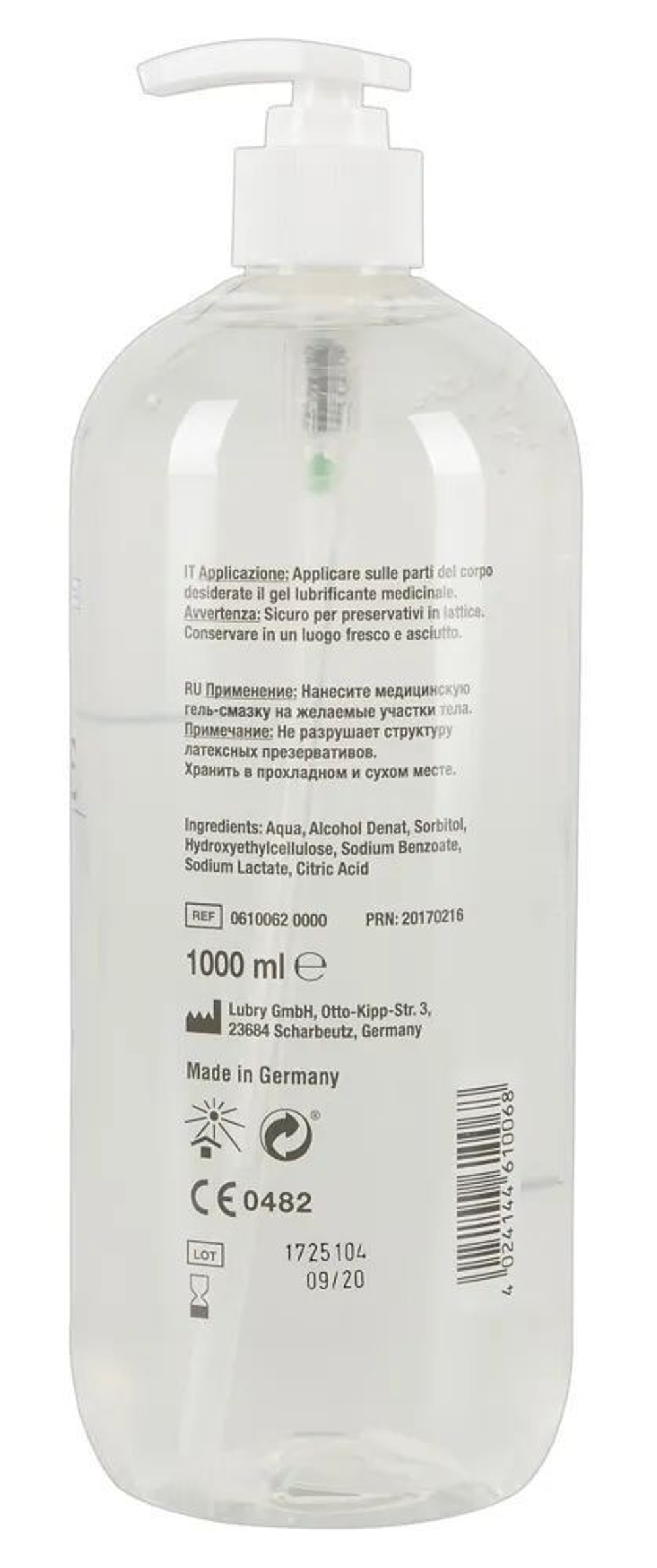 Лубрикант на водной основе Just Glide Waterbased, 1л 610062JG