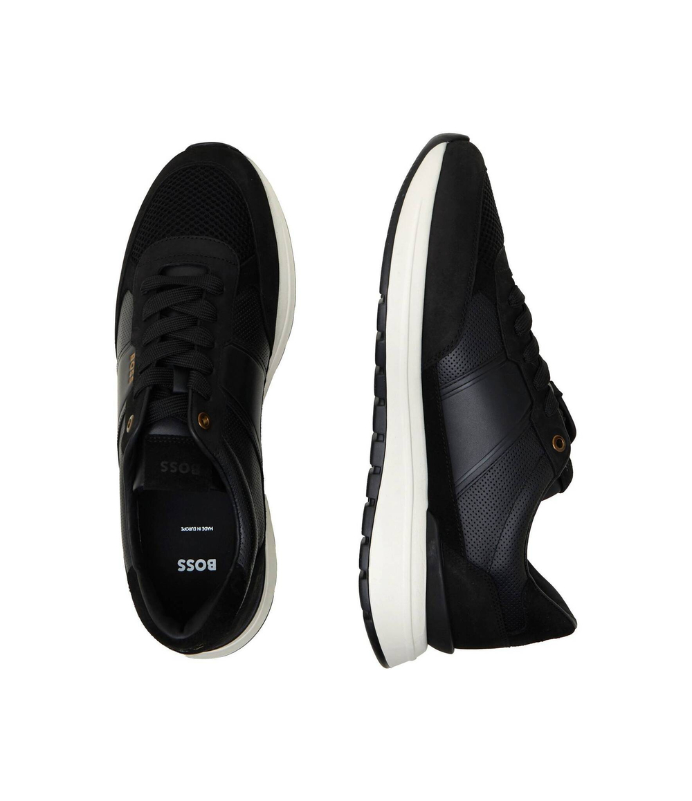 Кожаные кроссовки jace_runn_lmme BOSS BLACK - черный(50517307)