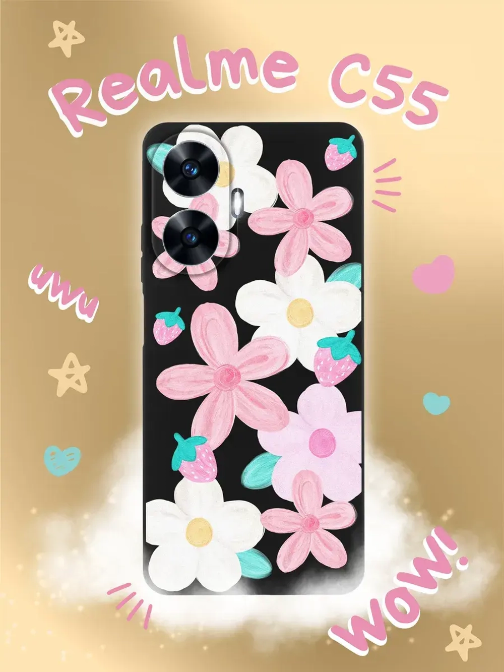 Чехол на Realme C55 с принтом