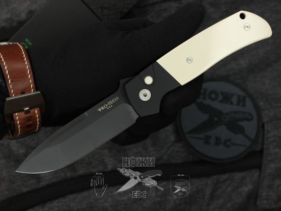 Складной нож Pro-Tech BT2752 Terzuola Tuxedo ATCF c клинком из стали CPM-Magnacut, рукоять алюминий / микарта