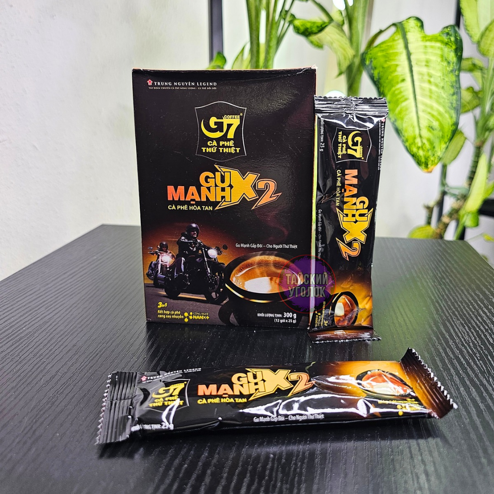 Кофе растворимый 3в1 Trung Nguyen G7 Strong X2 Gu Manh 1 пакетик 25 гр