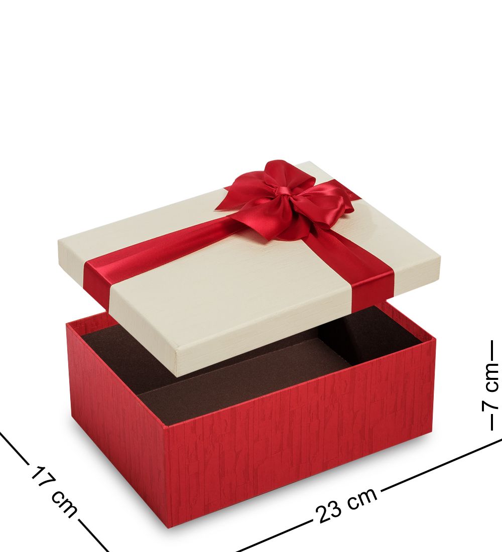 WG-49/1-A Коробка подарочная «Прямоугольник» цв.красн/беж.