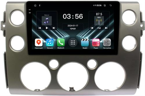Магнитола для Toyota FJ Cruiser 2005-2022 (рамка серая) - FarCar S280 монитор 9.5" IPS на Android 13, CarPlay