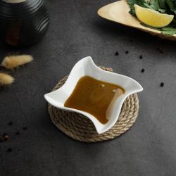 Соусник 60 мл 9,5*9,5 см h2,5 см Mini Mix бумеранг белый фарфор P.L. Proff Cuisine [6]