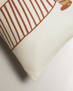 ZARA HOME НАВОЛОЧКА НА ПОДУШКУ ДЛЯ ДЕТСКОЙ КРОВАТКИ С СОБАКОЙ, БЕЖЕВЫЙ