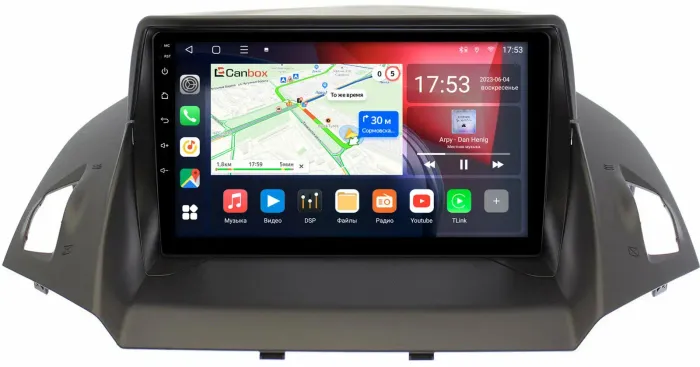Магнитола для Ford Kuga 2011-2019 (рамка с зазорами) - Canbox 9028 Qled, Android 10, Быстрая, SIM-слот