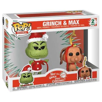 Фигурка Funko POP! Books How the Grinch Stole Christmas Grinch & Max 2PK 72505