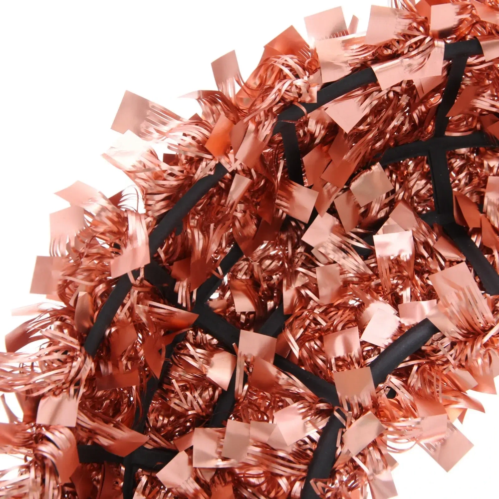 Венок декоративный TINSEL «Изящное сияние» 38 см, Медный