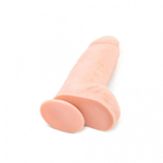 Телесный фаллоимитатор на присоске Pink Vibe - 22 см. (Цвет: телесный)