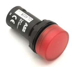Лампа со встроенным светодиодом, красная ABB CL-502R, 24В AC/DC 1SFA619402R5021