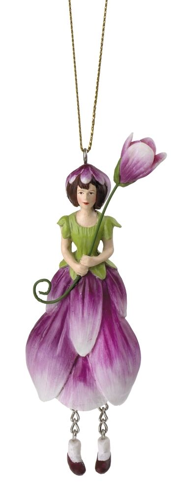 Фигурка декоративная Fiebiger Floristik: Blumenmädchen (цветочная фея) Магония l=12 см