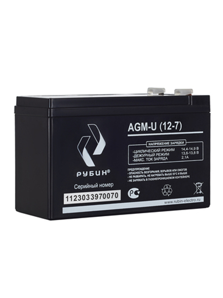 Аккумулятор РУБИН 12V 7Ah AGM ( 7Ач / 12В ) AGM