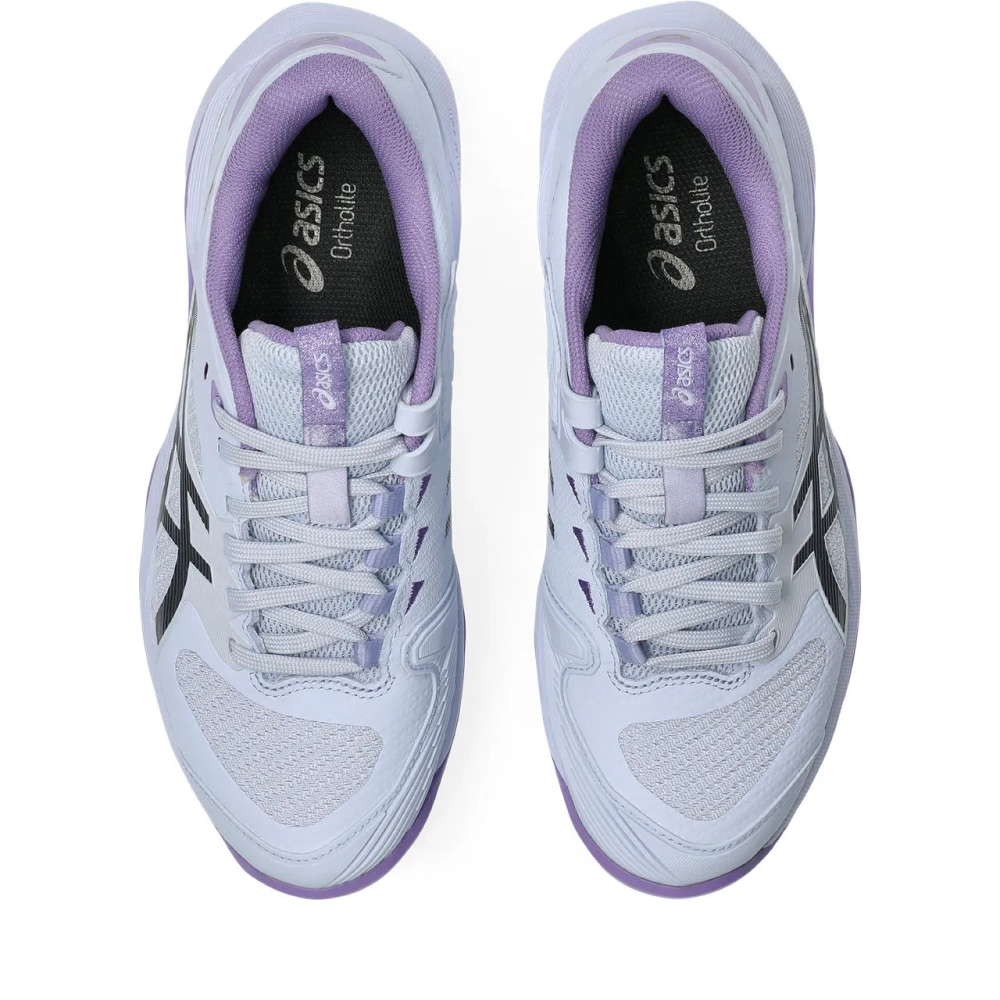 Женские теннисные кроссовки Asics Solution Speed FF 4 Clay Night Energy - blue fade/gunmetal