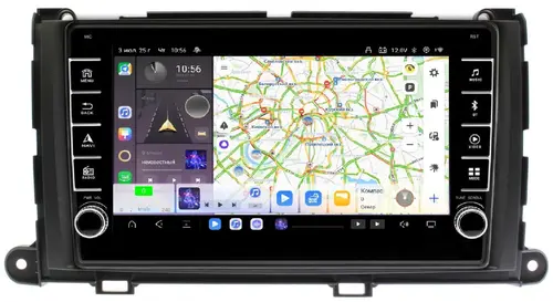 Магнитола для Toyota Sienna 3 2010-2014 - Kuberg OL-9695 (кнопки и крутилки) Android 13, Быстрая, CarPlay, 4G SIM-слот
