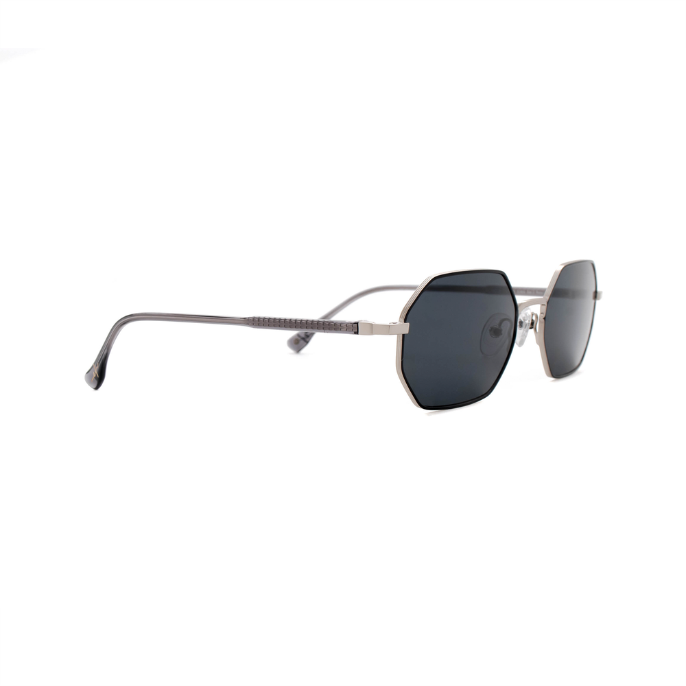 Очки Elfspirit Sunglasses 1229 c.005 многогранник черные с серебром