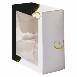 Коробка для торта с окном 32*32*10 см, белая, картон, Garcia de PouИспания
