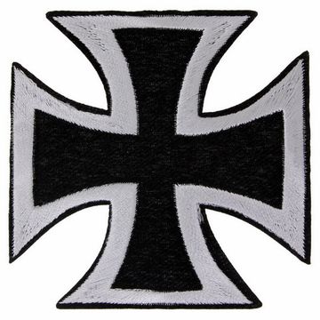 Нашивка Крест Мальтийский в серебряной окантовке (586)