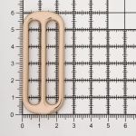 Пряжка регулировочная металл литая 49.0 мм (внешн. 60х25 мм), золото, МВ2342, 6 шт