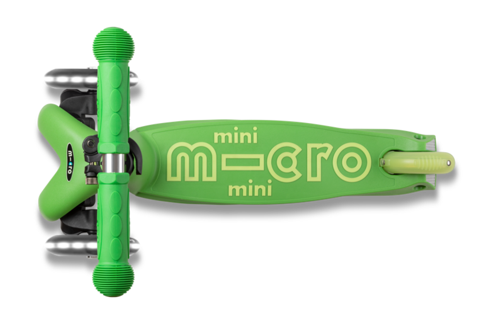 Самокат Mini Micro Deluxe Зеленый LED