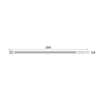 Хомут кабельный 3.6х250 нейл. черн. (уп.100шт) Rexant 07-0251