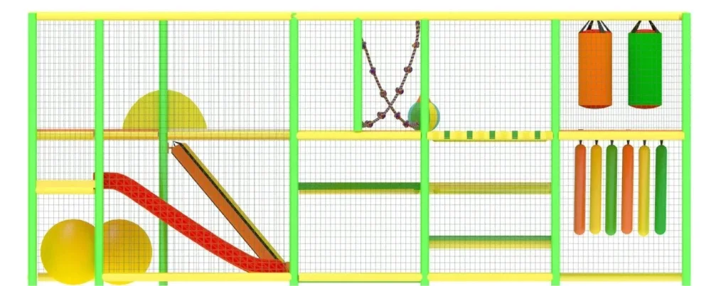 Детский игровой лабиринт «Бибигон» 14,4 м² (6,1*2,5*2.5м)