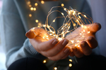 Гирлянда электрическая интерьерная 2х2 метра Новый Год 2023/240 LED/Светодиодная штора- занавес/Световой дождь/Тюль /Тёплый жёлтый