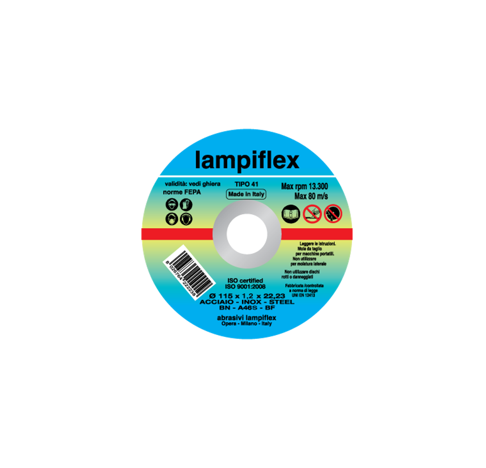 Отрезной диск по нержавеющей стали 115х1,2х22,2 Lampiflex BF/BNA46S115x1,2