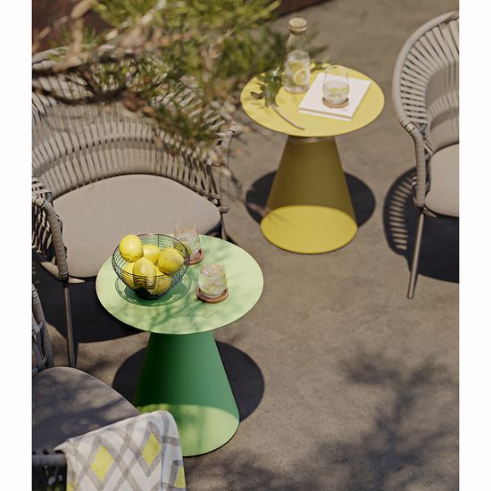 Столик кофейный marius, D50 см, зеленый