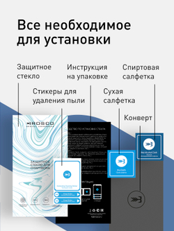 Набор стекол ROSCO для Vivo V21;Vivo V21e;Vivo V20;Vivo V20 SE оптом (арт. VV-V20-FSP-GLASS-SET2)