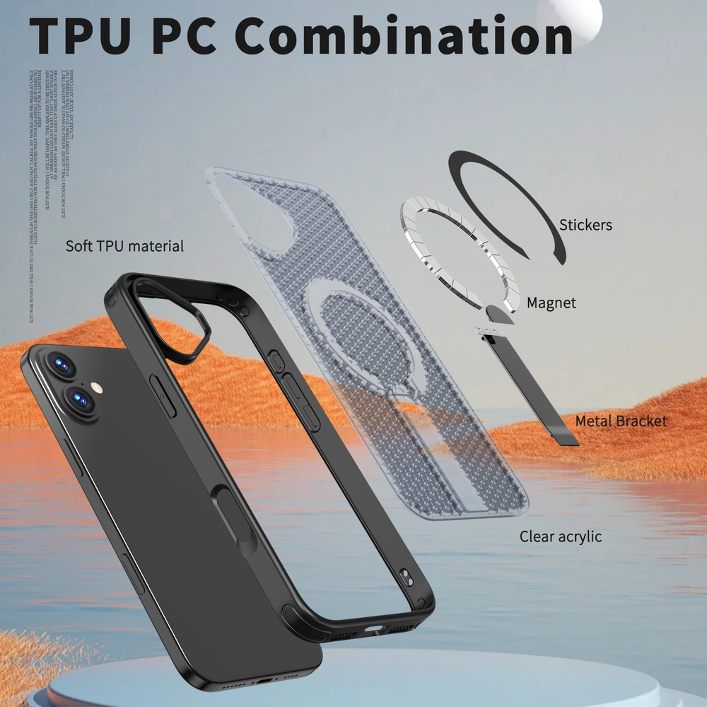 Прозрачный чехол Mesh Pro Magnetic Case для iPhone 16 Plus