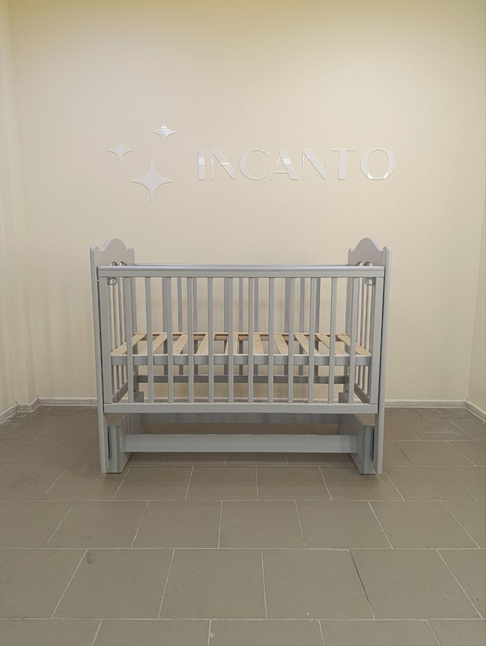 Кроватка Incanto SOFI NEW м/универсальный а/стенка, цвет серый
