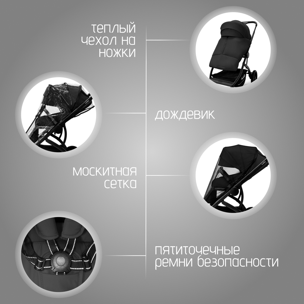 Модульная коляска BubaGO Lotta Thermo 3в1