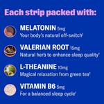 NuStrips, Sleep In A Strip™, голубика, 30 полосок