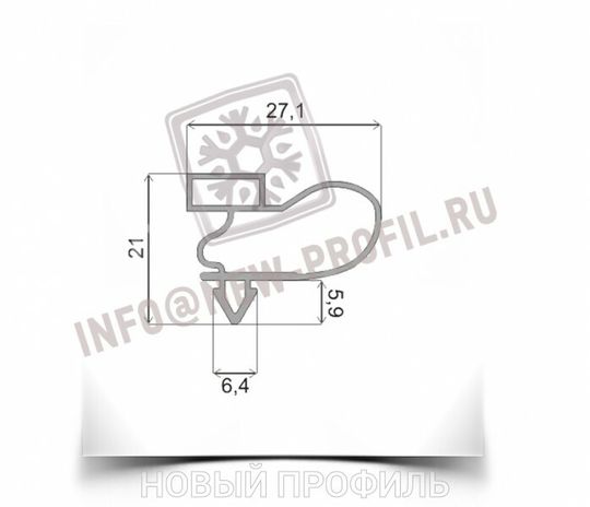 Уплотнитель для стола охлаждаемого Desmon GPZ166F размер 630*520 мм(005 АНАЛОГ)