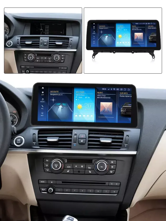 Магнитола для BMW X3 (F25) 2010-2012 CIC - Kuberg MKD монитор 12.3", Android 11, Быстрая, CarPlay, 4G SIM-слот