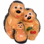 Фигура из гипса «Ёжики-семья» 25см