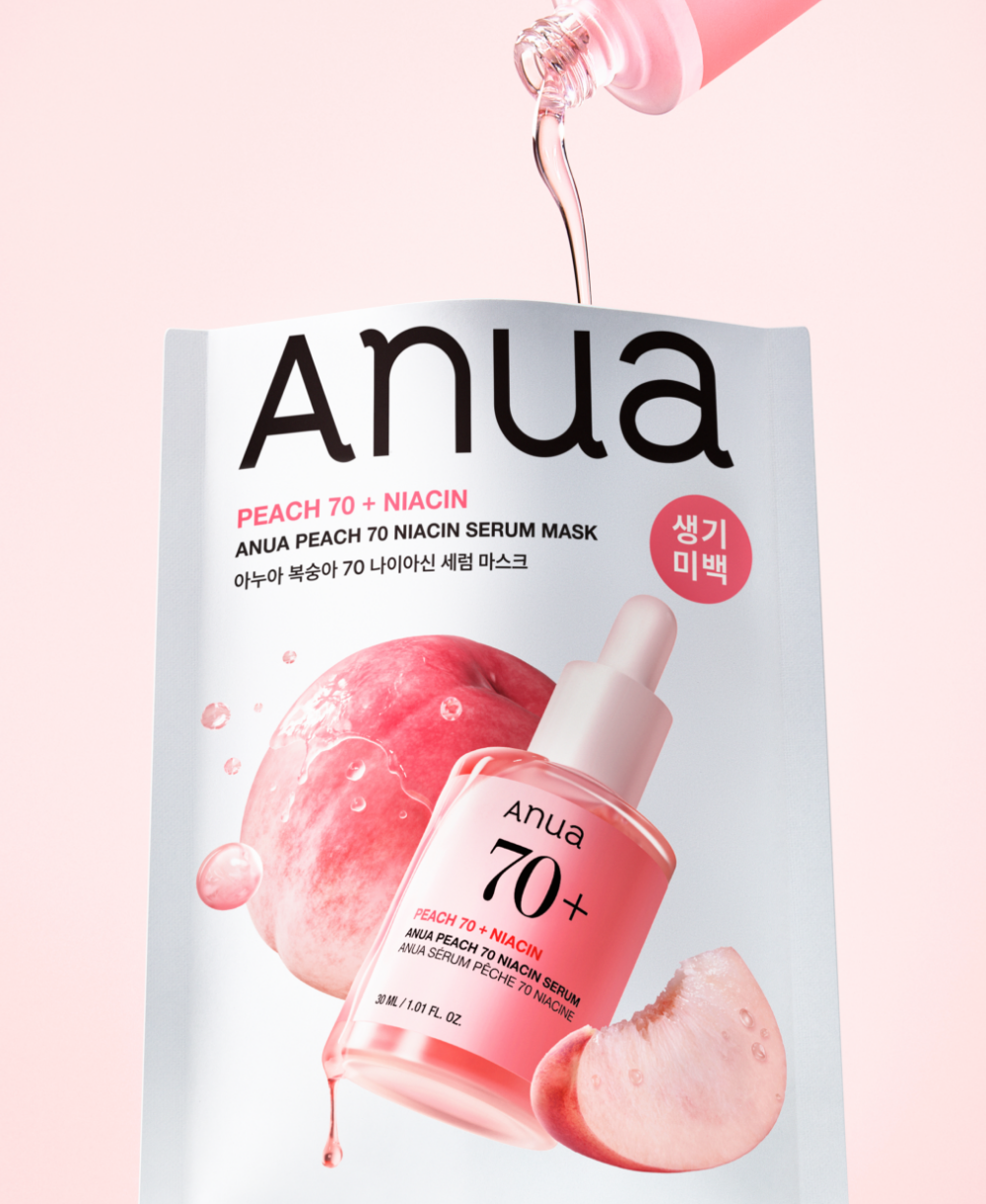 Anua Тканевая маска с экстрактом персика и ниацинамидом для сияния кожи Peach 70% Niacin Serum Mask 25 мл