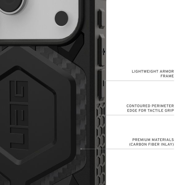 Чехол Uag Monarch Pro Case для iPhone 17 Pro, Карбон | Carbon Fiber