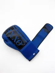 Боксерские перчатки OXXFIRE COMFORT, PVC,  синий/черный