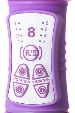 Вибратор с клиторальным стимулятором A-Toys by TOYFA High-Tech fantasy, TPE, фиолетовый, 22,4 см