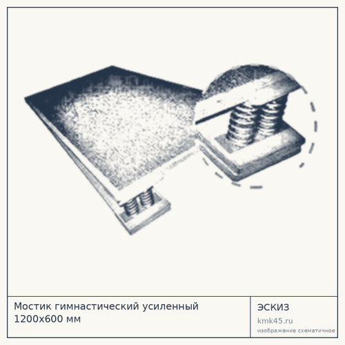 Мостик гимнастический усиленный 1200х600 мм — от 6 800 ₽