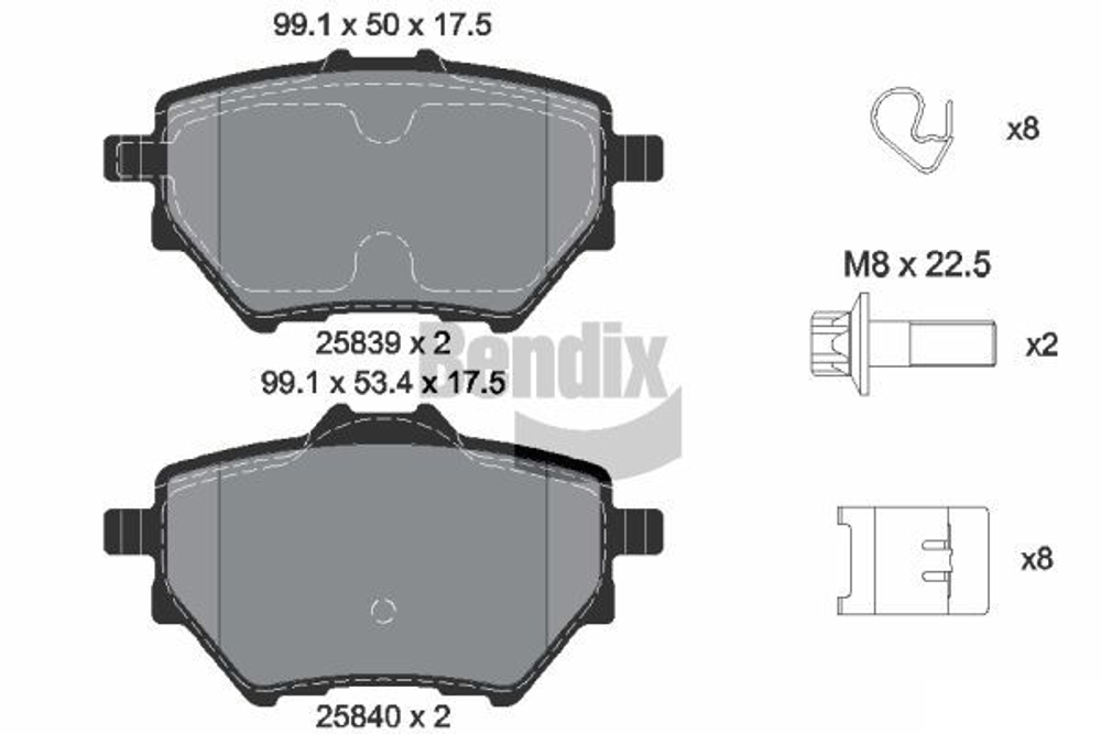 BENDIX Braking - BPD1158-BEN - Brake Pad Set, disc brake