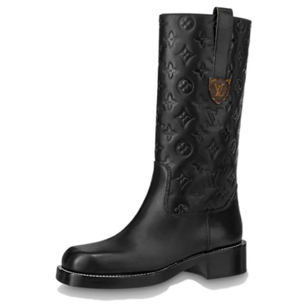 LOUIS VUITTON Downtown Boots "Black Monogram" Women"s